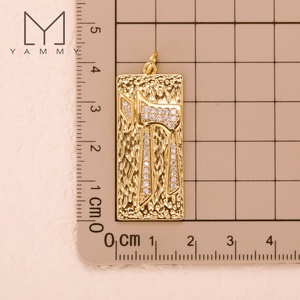 Yammy YLJ056 Collana con Ciondolo Placcato Oro alla Moda, Simbolo <span class=keywords><strong>Ebraico</strong></span> Chai, Charm <span class=keywords><strong>Alfabeto</strong></span> <span class=keywords><strong>Ebraico</strong></span> della Vita per Creazione di Gioielli - Product Image 4