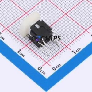 TSL06131-100B330BE-1B01-004F Tactile Switch Through hole-7P,6x6mm Switch Single Pole Single Throw Rectangle Button 1.8N 6mm - Product Image 2