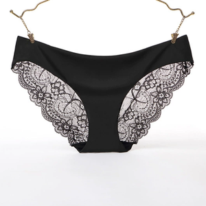 Ensemble de lingerie féminine de luxe en soie ultra-fine, haute élasticité, sans couture, respirant, culottes - Product Image 5