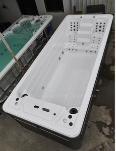 Calentador de piscina completo de Fitness privado sin fin <span class=keywords><strong>Spa</strong></span> al aire libre con filtro de arena Limpiador automático de piscina hidromasaje Piscina Surf acuático - Product Image 6