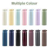 Bouteille d'eau isotherme en acier inoxydable à double paroi de 1 litre (32 oz) avec logo personnalisé, revêtement poudré et paille intégrée