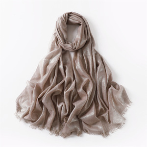 Hijab Glitter dorati per le donne sciarpa musulmana per feste di matrimonio donna Islam turbante Bandana eleganti scialli per feste da donna - Product Image 3