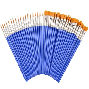 50 Pcs <span class=keywords><strong>pennelli</strong></span> artistici <span class=keywords><strong>Set</strong></span> di <span class=keywords><strong>pennelli</strong></span> piatti personalizzati per bambini artisti pittori studenti principianti - Product Image 1