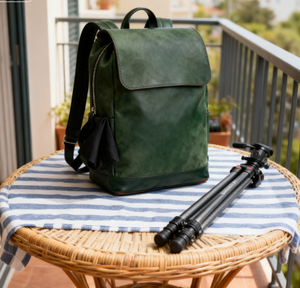 Manufacturer Nice <strong>Green</strong> Full Grain Leather Lens DSLR <strong>Camera</strong> <strong>Bag</strong> Backpack Retro Top Grain Leather <strong>Camera</strong> <strong>Bag</strong> for Travel Shoots - Product Image 3