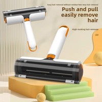 Brosse à rouleau en plastique ABS moderne pour l'épilation des poils de chat et de chien-Style push-pull pour canapés et vêtements
