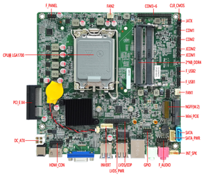 Carte mère LGA1700 H610 pour ordinateur de bureau 1700 Mini ITX avec processeur Intel Alder Lake 12e génération <span class=keywords><strong>I3</strong></span> <span class=keywords><strong>12300</strong></span> I5-12400 I7-12700 I9-12900 4K UHD - Product Image 1
