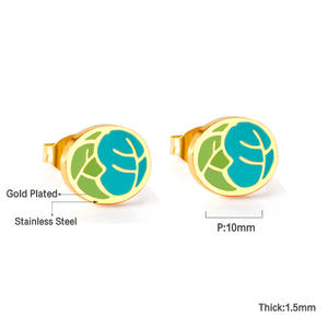 Pendientes de acero inoxidable con forma de <span class=keywords><strong>hamburguesa</strong></span> para niños, pendientes con broche para comida, verduras, <span class=keywords><strong>berenjena</strong></span>, calabaza, pan - Product Image 6