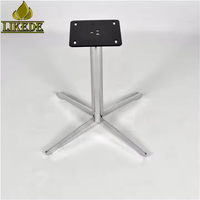 Base de table réglable pneumatique chromée en fer, base de table pivotante robuste pour mobilier de café et bistro