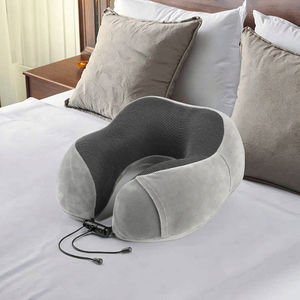 पोर्टेबल यात्रा हवाई जहाज तकिया मेमोरी फोम यू-आकार की एंटी-धूल मइट हल्के गर्भाशय ग्रीवा तकिया चुंबकीय कपड़े - Product Image 3