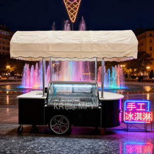 Nouveau type de chariot de vente ambulante mobile pour crème glacée avec mini-réfrigérateur congélateur intégré, modèle 2025 - Product Image 6