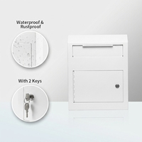 Boîte aux lettres murale moderne en métal YOOBOX MA020 avec un design durable pour une utilisation en extérieur dans le jardin, installation facile