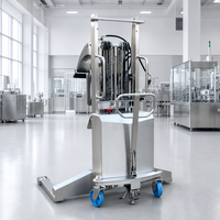 Chariot élévateur semi-électrique à tambour en acier inoxydable Amity Care SUS304 Inox pour salle blanche alimentaire et pharmaceutique