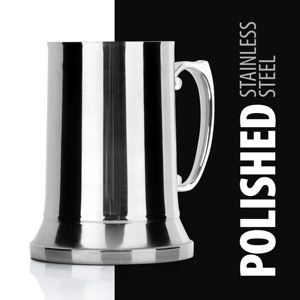 Mug à bière double paroi en acier inoxydable, incassable, 550 ml, avec poignée, pour fêtes et banquets - Product Image 2