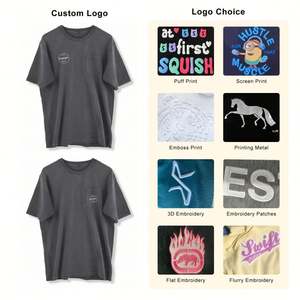 เสื้อยืดผู้ชายพิมพ์ลายสกรีนเสื้อฮิปฮอปซักเสื้อผ้าแนวสตรีทเสื้อยืดซักกรดไซส์ใหญ่พิเศษ - Product Image 3