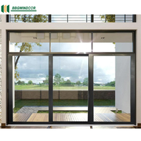 Lukliving conception simple double vitrage cadre en aluminium porte de poche système coulissant porte coulissante porte de balcon