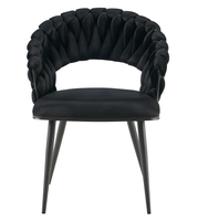 Chaise de salle à manger en tissu au design moderne en rose brun noir-Mobilier de bureau à domicile en métal pour cuisine hôtel restaurant appartement