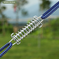 Accessoires de tente de camping en plein air, ressorts de fixation de tente, crochet de fixation coupe-vent, boucle en acier inoxydable, tendeur de corde de tente