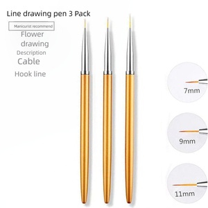 Juego de Tres Bolígrafos para Decoración de Uñas, Personalizables, para Líneas, Puntos, Flores y Dibujos - Product Image 6
