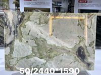 Роскошная плита из зеленого мрамора Fiji Green (Мельбурнский зеленый мрамор) для декоративных стен вилл, кухонных островов и столешниц