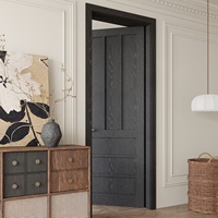 Porte intérieure moderne en bois massif pour chambre froide, porte de chambre en bois ignifugée et étanche, pré-montée pour portes principales de maisons