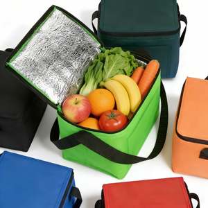 Sac isotherme imperméable non tissé avec fermeture éclair, motif lettres, grande capacité pour boissons froides/chaudes et conservation des aliments - Product Image 2