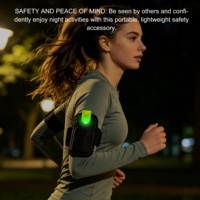Mini lampe LED magnétique personnalisable avec logo, clignotante verte, pour la course, le cyclisme, la marche nocturne et les fournitures de fête