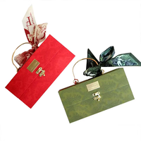 Cajas de Papel de Materiales Reciclados, Caja Rígida para Regalos, Caja Rígida para Joyería con Asa y Lazos Delicados
