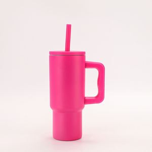 Double Wall <b>Car</b> H4.0 Handle Travel Tumbler 40oz <b>Mug</b> Lid Straw Anti-Slip OEM Custom Brand ODM - Product Image 1