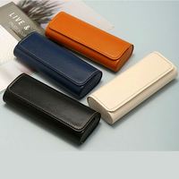 Étui de protection rigide en cuir PU pour lunettes de soleil et de lecture, vente en gros