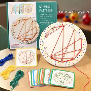 ギフトに最適！大人気！巻き上げロープ編みゲームおもちゃ 知育ロープ巻き上げパターンマッチングおもちゃ - Product Image 2