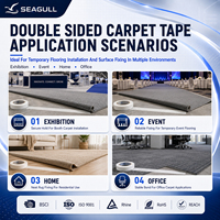 Ruban adhésif double face en tissu, personnalisé par le fabricant, à forte adhérence, amovible, pour la fixation de tapis et de revêtements de sol lors d'événements et d'expositions