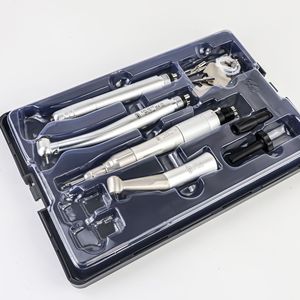 Dental Handpiece <b>Set</b> High Speed Low Speed Air Driven With Light 3 Point Water <b>Spray</b> Plastic Case Packaging - Product Image 1