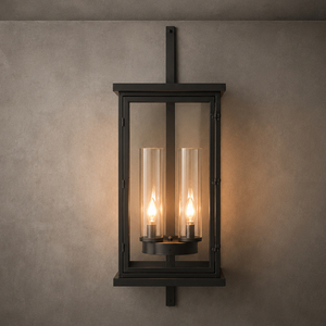 Black Metal Clear Glass Outdoor <b>Wall</b> Sconce Vintage Exterior <b>Wall</b> Lamp For Villa Porch Entrance Hotel Corridor Outdoor <b>Lighting</b> - Product Image 4