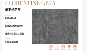 Design moderno perfetto in pietra fiorentina grigio bancone in marmo sinterizzato interno/Hotel/Villa levigato grande lastra impermeabile - Product Image 2