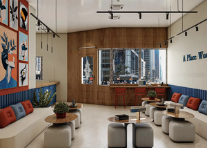 Custom Marble Top Bar Counter | Modern Wooden Furniture for Coffee Shop Interior Design - Product Image 5