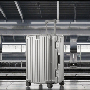 Bộ vali kéo cỡ lớn unisex 32 inch, khung nhôm dày, bánh xe xoay, có giá để cốc, kích thước 16/20/22/24/26/28/32 inch - Product Image 2