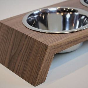 Commercio all'ingrosso in <span class=keywords><strong>legno</strong></span> massiccio Pet Food Stand in <span class=keywords><strong>legno</strong></span> elevato cane gatto ciotole supporto rialzato Rack Feeder Stand con <span class=keywords><strong>ciotola</strong></span> in acciaio inox - Product Image 5