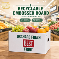 Muestra Gratuita de Caja de Cartón Corrugado para Frutas y Verduras, Impresa, para Envío de Plátanos Frescos
