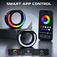 Anneaux LED universels en forme de C de 2,5 et 3,0 pouces avec contrôle Bluetooth par application, masque de protection pour lentilles de projecteur