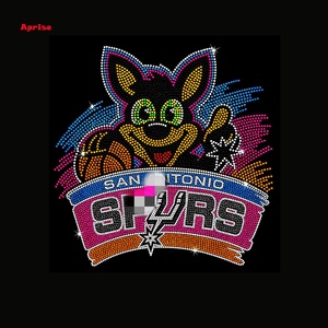 Personnaliser le transfert thermocollant de strass pour vêtements avec la mascotte Coyote des San Antonio Spurs - Product Image 2