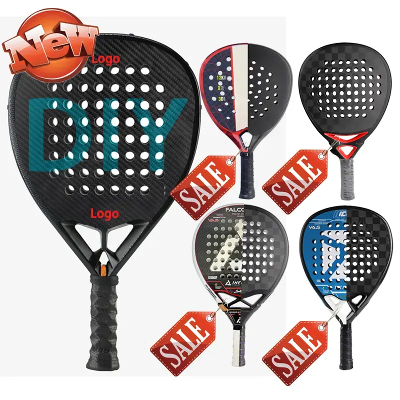 Anpassen des Logos Tennis Paddle Racket 3K 12K 18K Padel Rackets