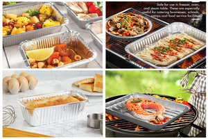 Récipient alimentaire en aluminium avec couvercles pour emballage alimentaire Plateaux en aluminium de formes variées pour le stockage et la cuisson des aliments - Product Image 6