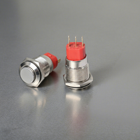Interrupteur à bouton-poussoir métallique court momentané ou à maintien, étanche IP67, LED, 16mm 19mm 22mm, pour machines industrielles et interrupteurs de puissance