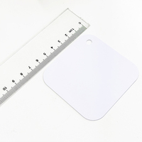 Cartes RFID intelligentes en PVC ultralégères EV1, format carré irrégulier 70*70mm, impression couleur, avec trou