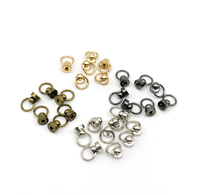 Porte-clés à tirette en acier inoxydable plaqué or, tête ronde, rivets aveugles, plusieurs tailles, certifié ISO15977 Classe 51