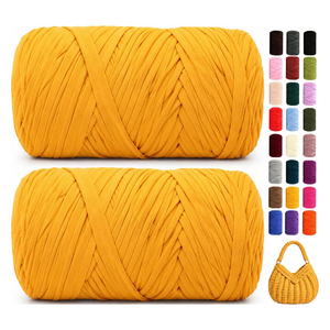Panier de rangement pour chaussons tricotés à la main, 200G, grand format, élastique, motif teint, avec fil mélangé, pour coussin au crochet et sac de matériel DIY - Product Image 1