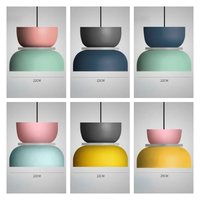 Décor nordique Style Vintage suspendu éclairage abat-jour Macaron pendentif lampe à LED pour salon