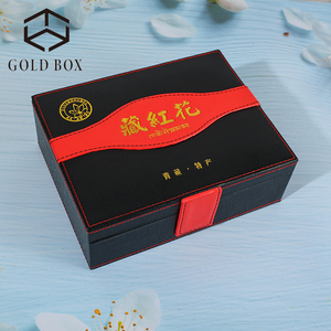 <span class=keywords><strong>Goldbox</strong></span> Hochwertige PU-Leder Verpackungsbox für die Gesundheitsnahrungsindustrie für Safran und Andere Gesundheitsgeschenkverpackungen - Product Image 3