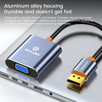 SYONG ke Adaptor VGA DP Male ke VGA Female Converter 1080P, Plug and Play, Chip RTD2166 untuk Monitor PC Proyektor