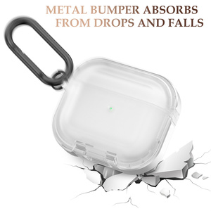 Funda anti-huellas dactilares para <span class=keywords><strong>AirPods</strong></span> 1/2/3, anti-caídas, de aleación de aluminio TPU, anti-arañazos, protección completa para auriculares <span class=keywords><strong>AirPods</strong></span> <span class=keywords><strong>Pro</strong></span> 2/3 - Product Image 3